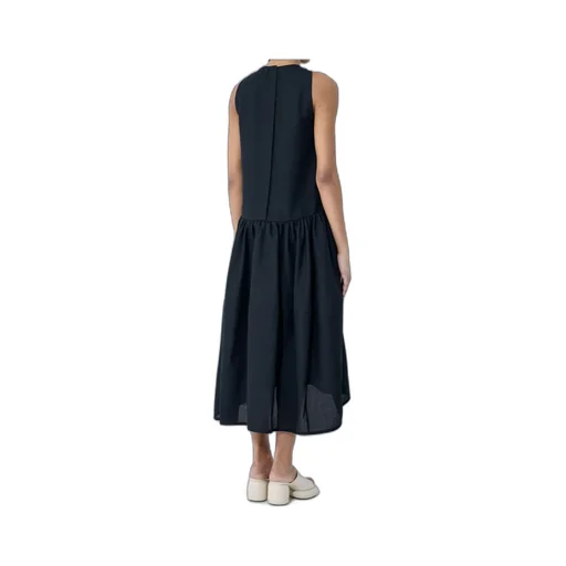 Gathered Sleeveless Midi Dress