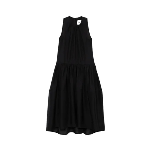 Gathered Sleeveless Midi Dress