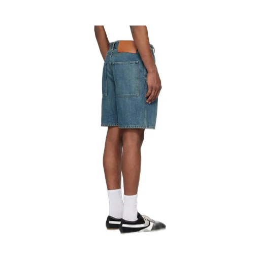 Logo-Patch Straight-Leg Denim Shorts