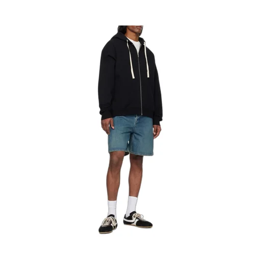 Logo-Patch Straight-Leg Denim Shorts