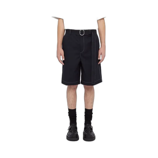 Belted Knee-Length Shorts