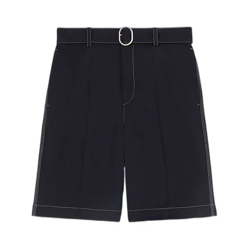 Belted Knee-Length Shorts