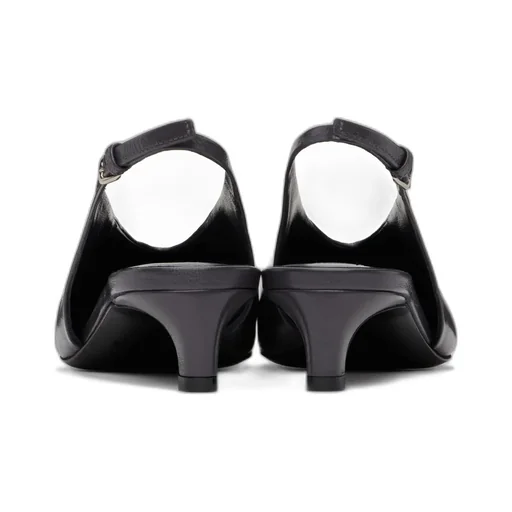40Mm Leather Slingback Pumps