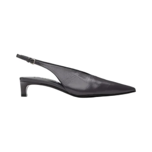 40Mm Leather Slingback Pumps