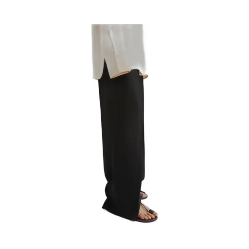 Pleat-Detailed Straight-Leg Trousers