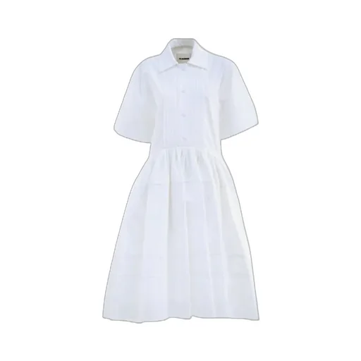 Short-Sleeved Midi Dress