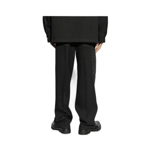 Creased Straight Leg Trousers