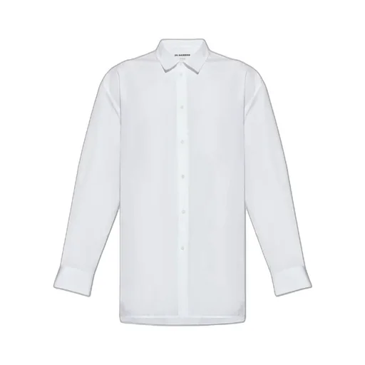 Logo Embroidered Straight-Hem Shirt