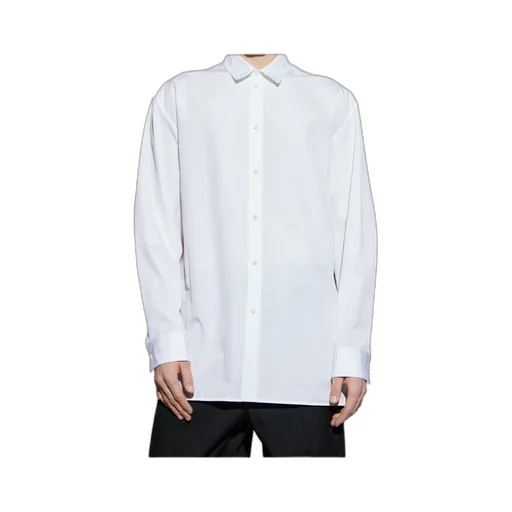Logo Embroidered Straight-Hem Shirt