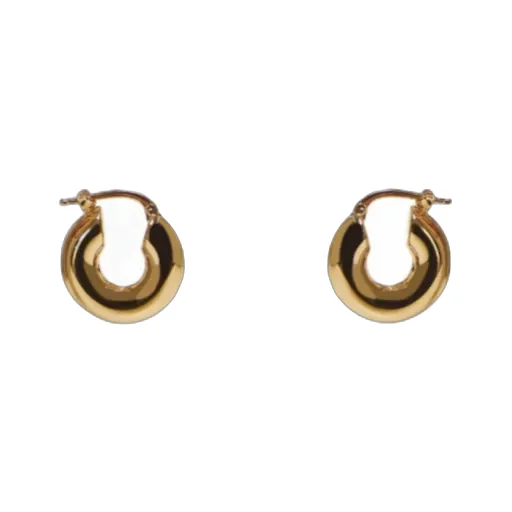 Logo Engraved Hoop Earrings