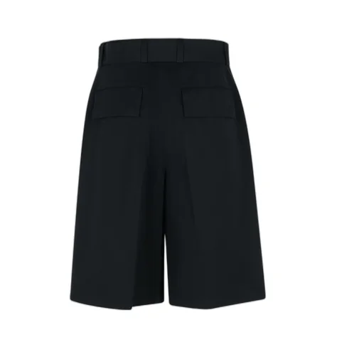 Belted Knee-Length Bermuda Shorts