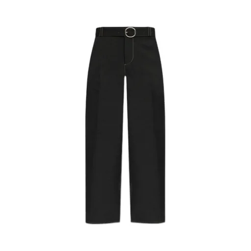 Creased Straight Leg Trousers