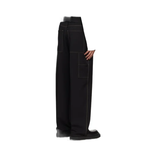 Creased Straight Leg Trousers