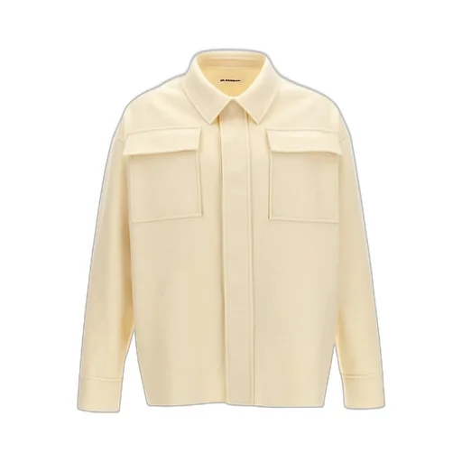 Long-Sleeved Straight Hem Shirt