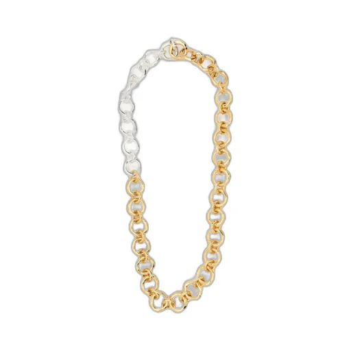 Two-Tone Chunky Chain Necklace