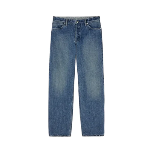 Logo Patch Straight Leg Jeans