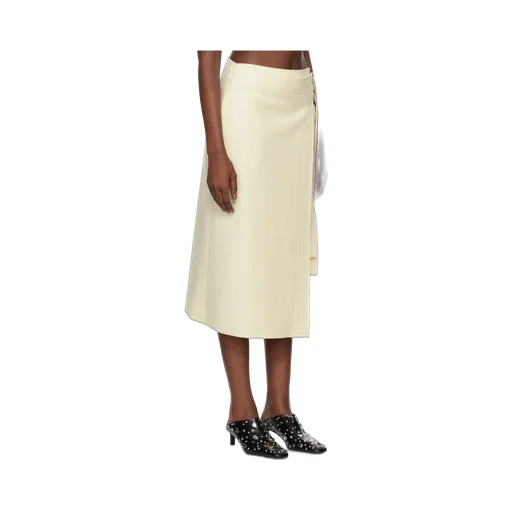 Wrap-Designed A-Line Midi Skirt