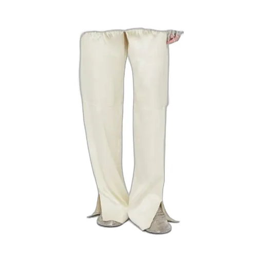 Side Slits Twill Trousers
