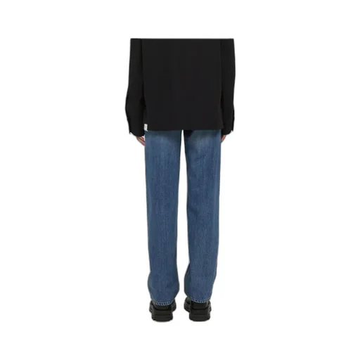 Logo Patch Straight Leg Jeans