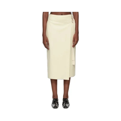 Wrap-Designed A-Line Midi Skirt