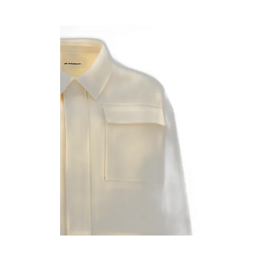 Long-Sleeved Straight Hem Shirt