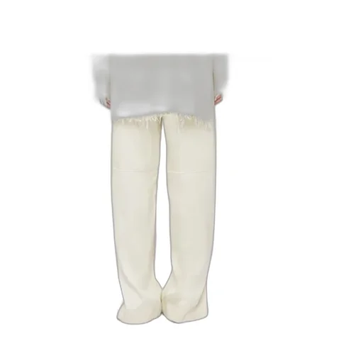 Side Slits Twill Trousers