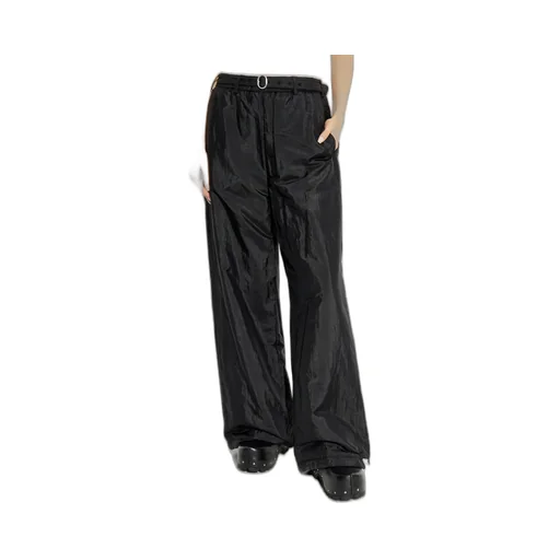 Belted Waist Wide-Leg Trousers