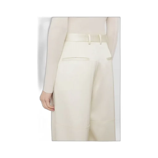 Side Slits Twill Trousers