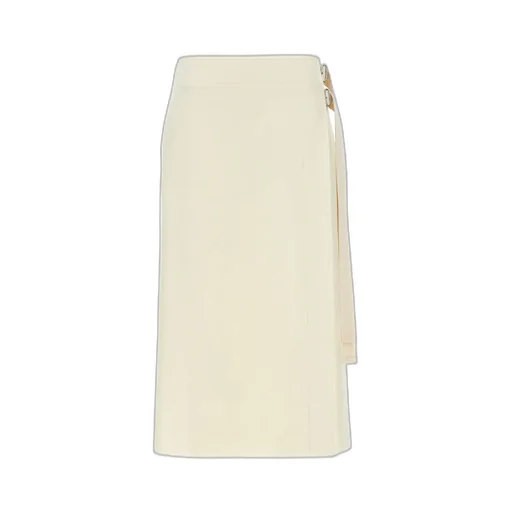 Wrap-Designed A-Line Midi Skirt