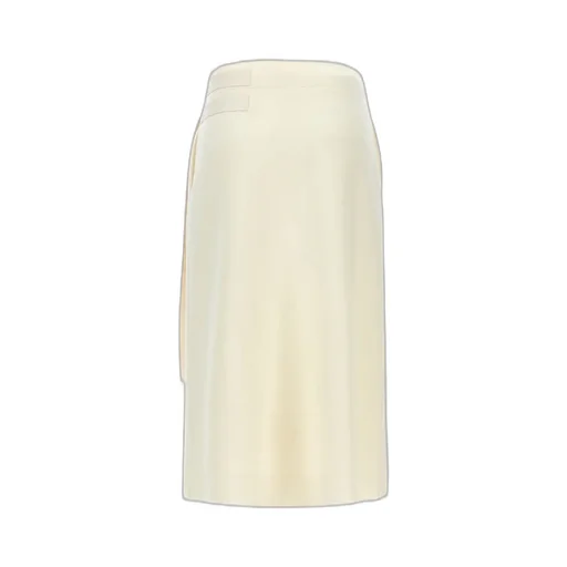 Wrap-Designed A-Line Midi Skirt