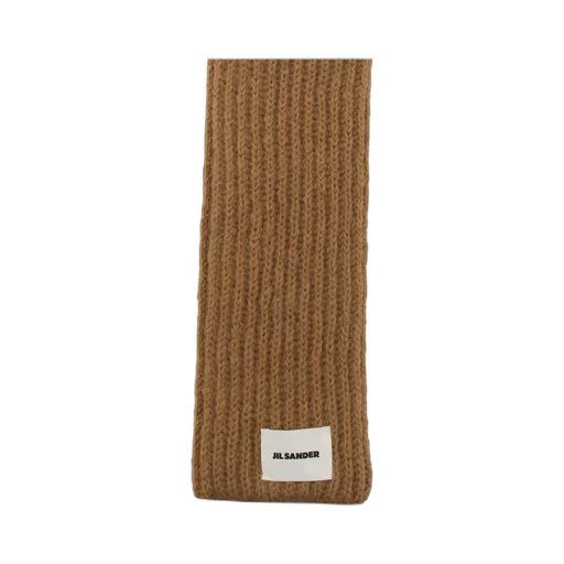 Logo-Patch Knitted Scarf
