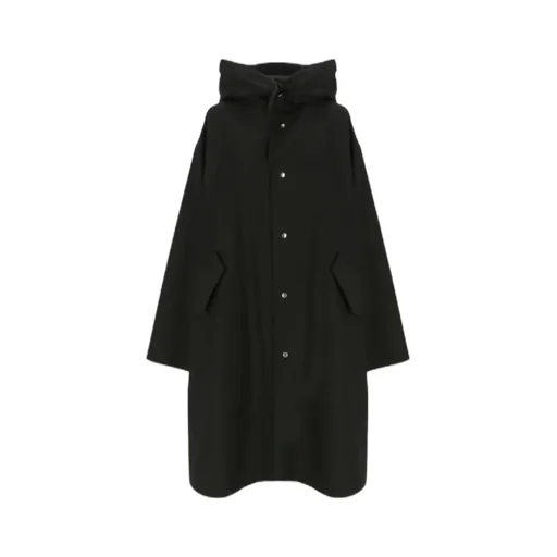 Logo Printed Drawstring Coat