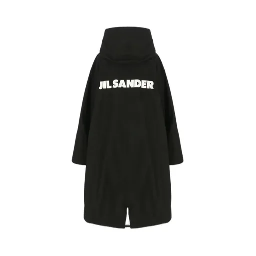 Logo Printed Drawstring Coat