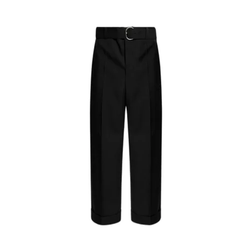 Straight-Leg Pleated Trousers