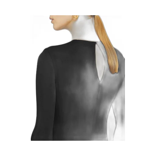 Crew-Neck Crepe Dress