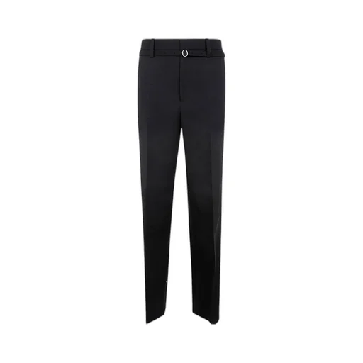 Straight-Leg Belted Tailored Trousers
