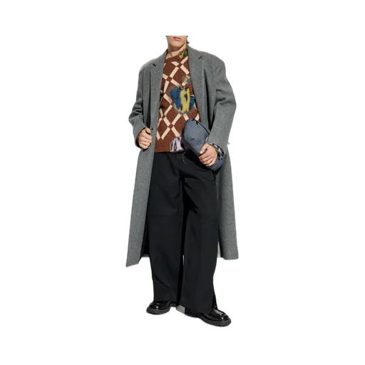 Straight-Leg Textured Trousers