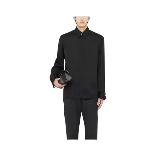 Buttoned Straight Hem Shirt