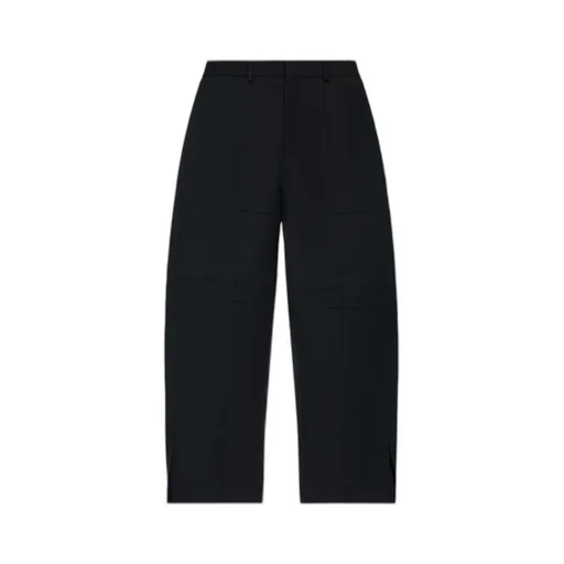 Straight-Leg Textured Trousers