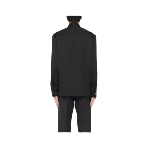 Buttoned Straight Hem Shirt
