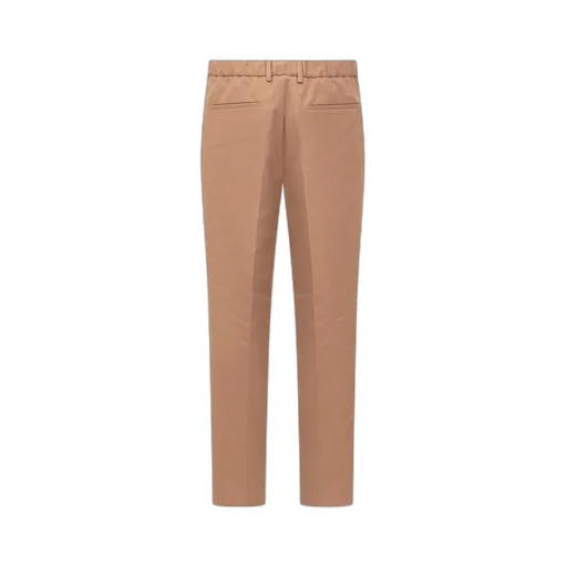 Gabardine Tapered Slim-Cut Trousers