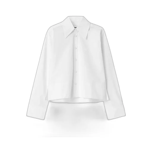 Long-Sleeved Straight Hem Shirt