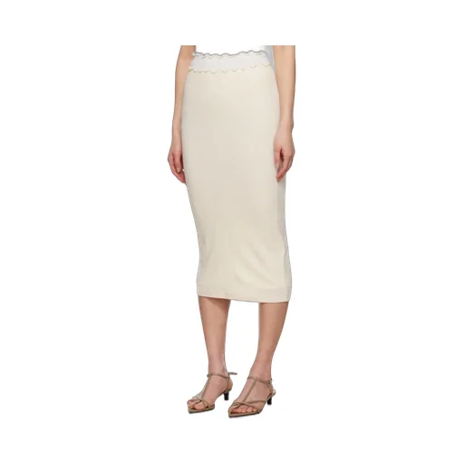 High Waist Layered Midi Skirt