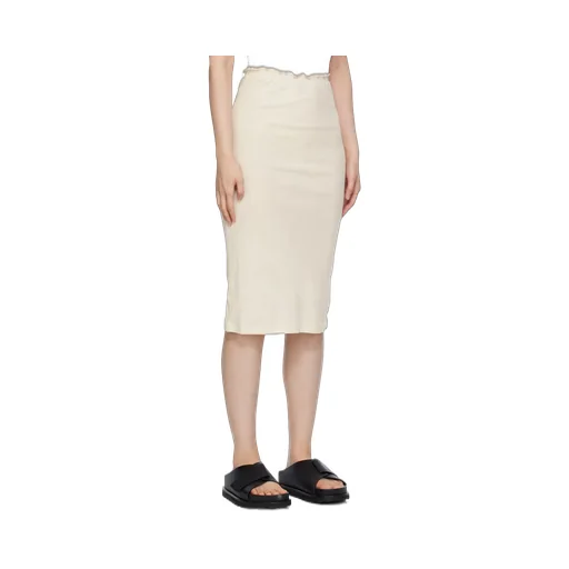 Logo-Embroidered Layered Midi Skirt
