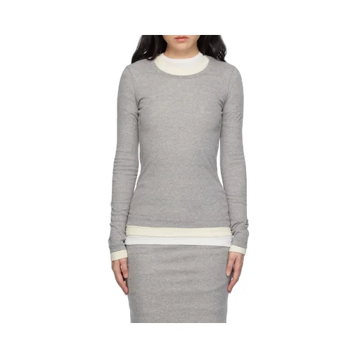 Three-Piece T-Shirt With Round Neck