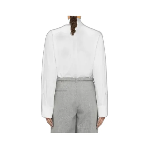 Long-Sleeved Straight Hem Shirt