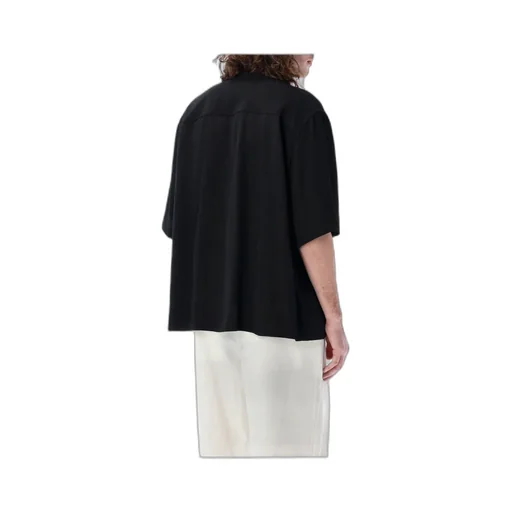 Mushroom-Embroidered Bowling Shirt