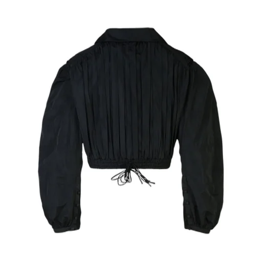 Long-Sleeved Gathered Blouse