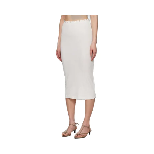 High Waist Layered Midi Skirt