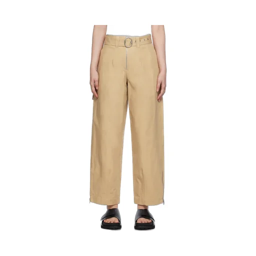 Belted Straight-Leg Trousers